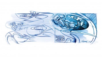 Bugatti Vision Gran Turismo Concept Interior Design Sketch Cockpit