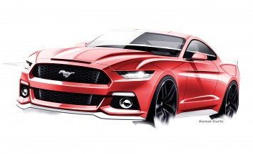 Ford Mustang Design Sketch by Kemal Curic