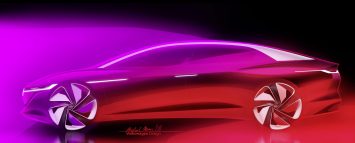 Volkswagen I.D. Vizzion Concept Design Sketch Render