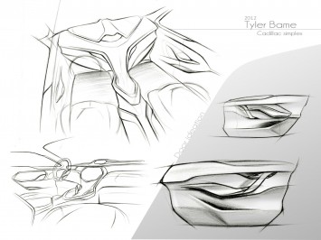 Cadillac Interior Concept by Tyler Bame - Design Sketches