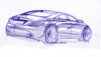 Mercedes-Benz Concept Style Coupe Design Sketch