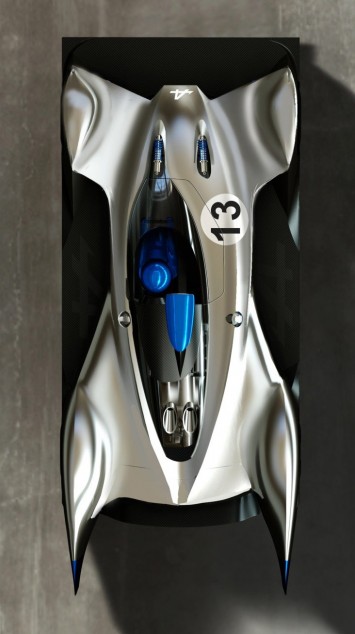 Alpine Vision Gran Turismo Concept Design Sketch Render by Bertrand Grisard