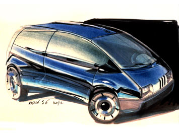 1992 Renault Twingo Design Sketch