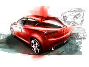 Alfa Romeo Giulietta Design Sketch