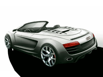Audi R8 Spyder Design Sketch