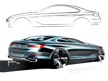 BMW 6 Series Coupe Concept Design Sketch