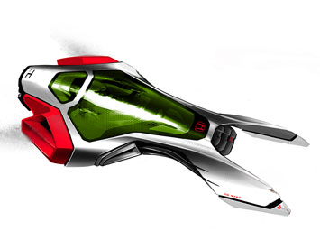 Honda 1 to 4 solar hibrid design sketch