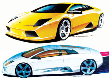 Lamborghini Murcielago Design Sketch