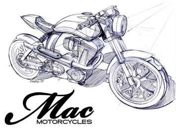 Mac Motorcycles Design Sketch