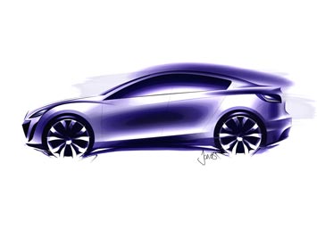 Mazda 3 Sedan Design Sketch