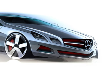 Mercedes-Benz E Class Coupe Design Sketch