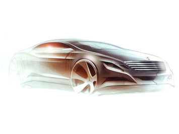 Mercedes-Benz E Class Design Sketch