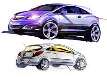 New Opel Corsa Design Sketch