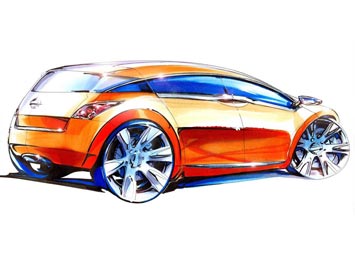 Nissan Evalia Concept design sketch