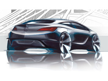 Opel GTC Paris Concept Design Sketch
