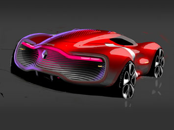 Renault DeZir Concept Design Sketch