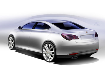 Roewe 550 design sketch
