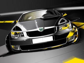 Skoda Superb design sketch
