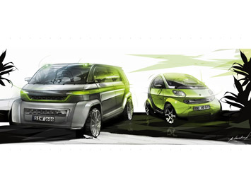 Smart Minibus Concept Design Sketch