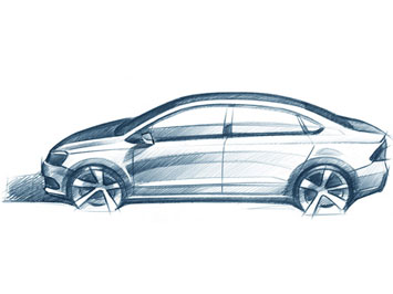 Volkswagen Polo Sedan Design Sketch