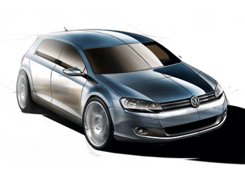 VW Golf Design Sketch