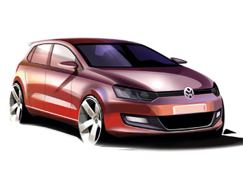 VW New Polo Design Sketch