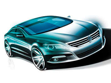 VW Passat CC Design Sketch