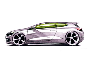 VW Scirocco design sketch