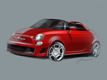 Abarth 500 Concept Design Sketch by Jaime Cervantes
