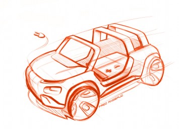 Citroen E-Mehari - Design Sketch by Fred Angibaud