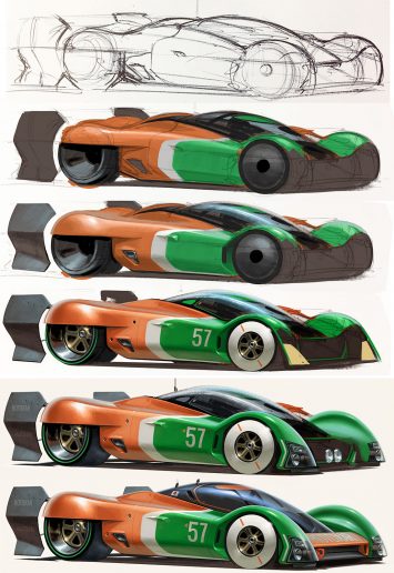 Concept Design Sketch Render Tutorial by John Frye