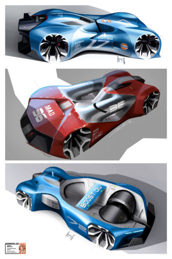 Concept Design Sketch Renders by Citroen Sr Designer Artem Neretin