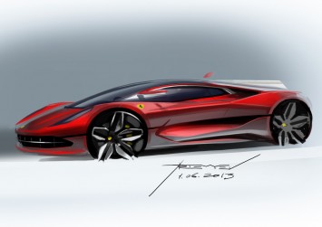 Ferrari Concept Design Sketch by Vadim Artemiev