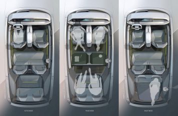 Kia Concept EV9 Interior Design Sketch Render