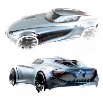Nissan Z Concept Design Sketches by Berk Erner from Art Center