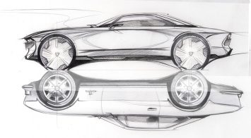 Peugeot e Legend Concept vs 1969 504 Coupe Design Sketches