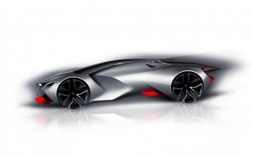Peugeot Vision Gran Turismo Concept Design Sketch Render