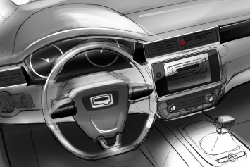 Qoros Interior Design Sketch