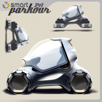 Smart 341 Parkour Concept Design Sketch