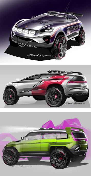SUV and Baja racers - Design Sketches by