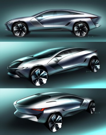 Toyota Cross Cruiser Concept Design Sketch Render by Ken Nagasaka